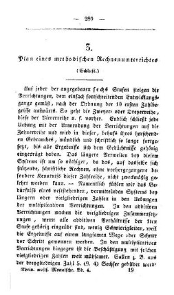 Plan eines methodischen Rechnenunterrichtes : (Schluss.)