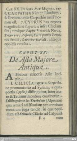 Caput XX. De Asia Maiore Antiqua