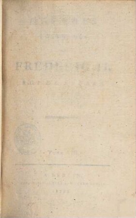 Oeuvres Posthumes De Fréderic II., Roi De Prusse, 8. Poesies