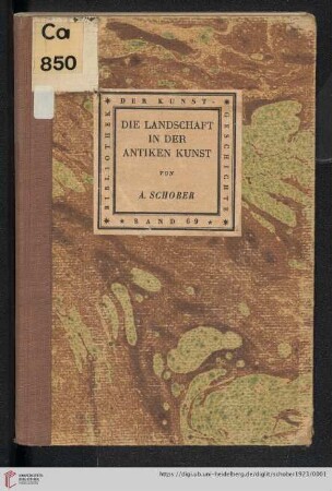 Band 69: Bibliothek der Kunstgeschichte: Die Landschaft in der antiken Kunst