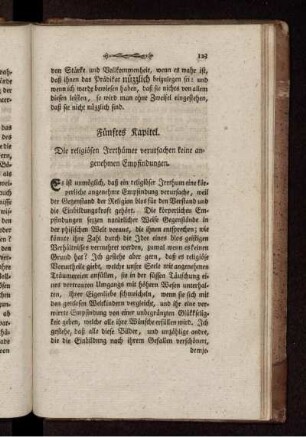 Fünftes Kapitel. Die religiösen Irrthümer verursachen keine angenehmen Empfindungen.