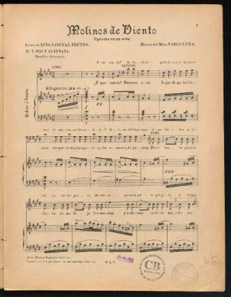 Molinos de viento : N° 3 - Dúo y serenata