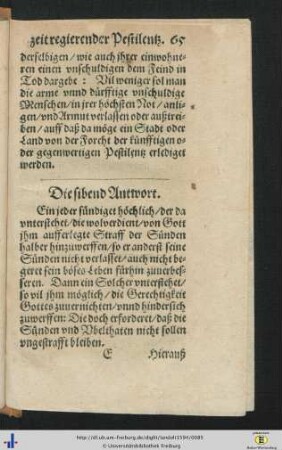 Die sibend Antwort.