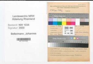 Entnazifizierung Johannes Beltermann , geb. 13.03.1909 (Hauptmann)