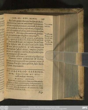 De Peculio Clericorum, Relictis, Et Successionibus eorum, Titul. XXVIII.