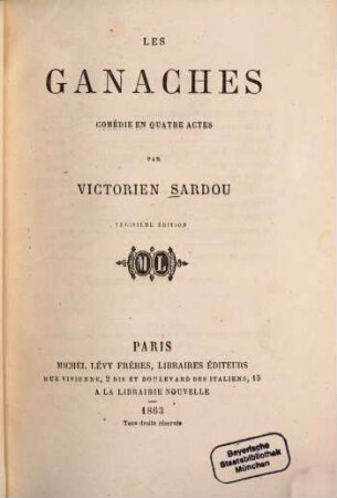 Les ganaches : Comédie en 4 actes