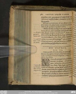 De Usuris, Tit. VII.