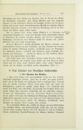 V. Das Zeitalter des Deutschen Kaiserreichs