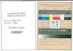 Entnazifizierung August Schaffert , geb. 28.02.1887 (Fleischbeschauer)