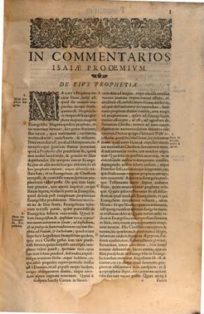 Gasparis Sanctii In Isaiam prophetam commentarii : cum paraphrasi ; Latine
