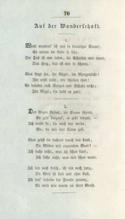 Auf der Wanderschaft