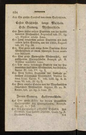 184-207, Muscheln.