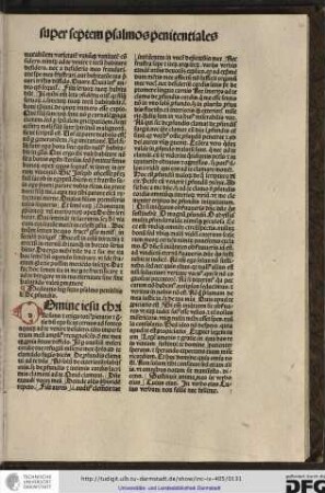 Meditatio super sexto psalmo penitentiali de profundis.