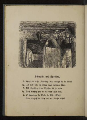 Schwalbe und Sperling.