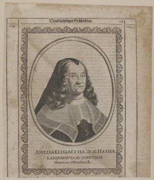 Bildnis der Amalie Elisabeth, Landgräfin von Hessen-Kassel