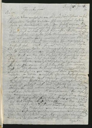 Brief an Christian von Mechel, Rom 25. Juni 1768 (über Winckelmanns Tod)