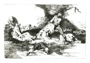 Se aprovechan - Sie ziehen Nutzen daraus : Goya y Lucientes, Francisco José de: Se aprovechan - Sie ziehen Nutzen daraus. Folge "Desastres de la Guerra". Blatt 16. Radierung. 1810-1813. Dresden: Kupferstich-Kabinett
