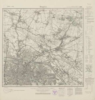 4868 (alte Nr.: 2828) Breslau (Nord), Meßtischblatt (4cm - Karte)