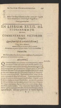 In Librum XXXIX. [...]