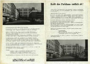 Flugschrift: Reißt das Parkhaus endlich ab!