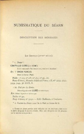 Numismatique du Béarn. 2, Description des monnaies, jetons & médailles du Béarn