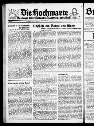Die Hochwarte. 1929-1935