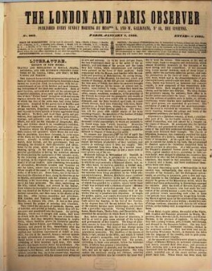 The London and Paris observer : or chronicle of literature, science, and the fine arts. 14. 1838