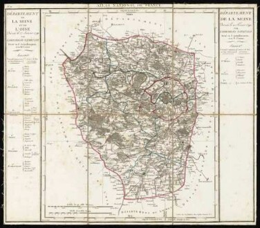 Atlas National de France en départements