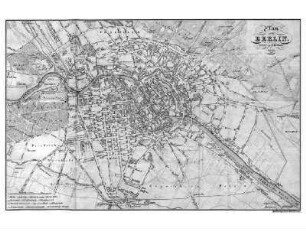 Karte: Plan von Berlin 1839
