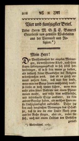 Vier und funfzigster Brief.