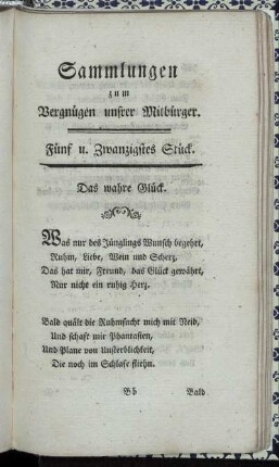 Fünf u. Zwanzigstes Stück.