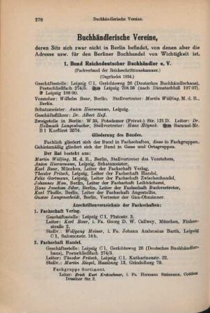 Buchhändlerische Vereine