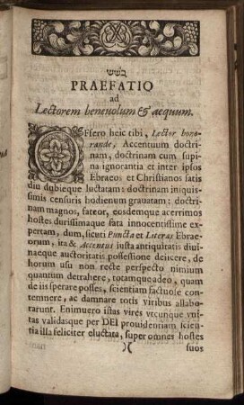 Praefatio ad Lectorem beneuolum & aequum.