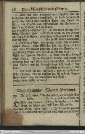 Vom christlichen Wandel überhaupt