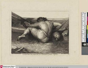 [Studien aus den Alexanderschlachten, Homme se cramponnant au bord d'une barque - Six études tirées des batailles d'Alexandre]