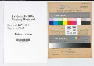 Entnazifizierung Johann Telles , geb. 16.02.1893 (Gastwirt)