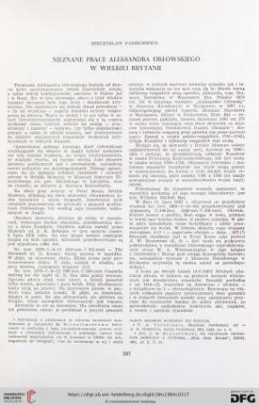 Nieznane prace Aleksandra Orłowskiego w Wielkiej Brytanii