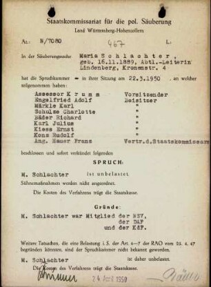 Schlachter, Maria