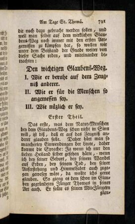 791-801, Erster Theil; Zweyter Theil; Dritter Theil