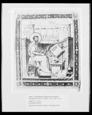 Evangeliar codex 43 — Evangelist Markus, Folio 11 recto