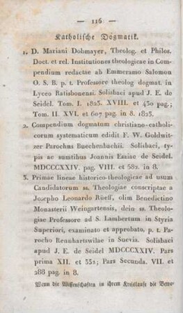 116-133 [Rezension] Katholische Dogmatik