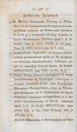 116-133 [Rezension] Katholische Dogmatik