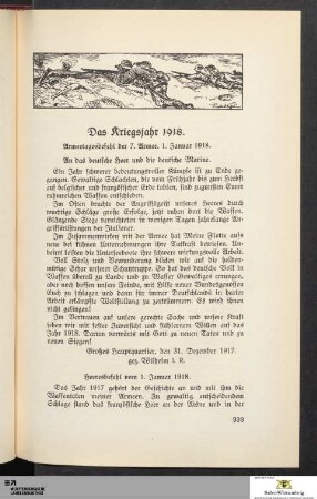 Das Kriegsjahr 1918