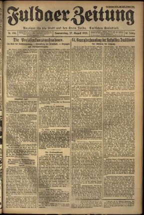 Ausgabe vom Donnerstag, den 27. August 1925.