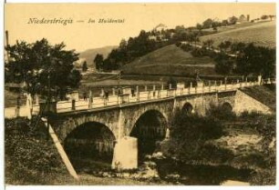 Roßwein. Niederstriegis, Muldental mit Brücke