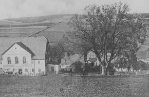 Postkartenansicht von Gelenau Erzgebirge : Postkartenansicht von Gelenau Erzgebirge. Lehngericht mit Gerichtseiche