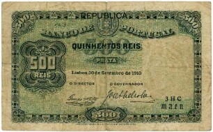 Geldschein, 500 Reis, 1917?