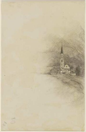 Der Kirchturm von Cortina d'Ampezzo