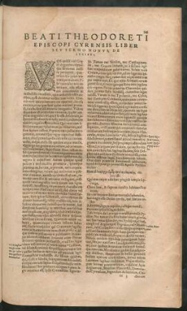 Beati Theodoreti Episcopi Cyrensis Liber Seu Sermo Nonus, De Legibus.