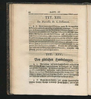 Tit. XIV. Von gütlichen Handelungen.